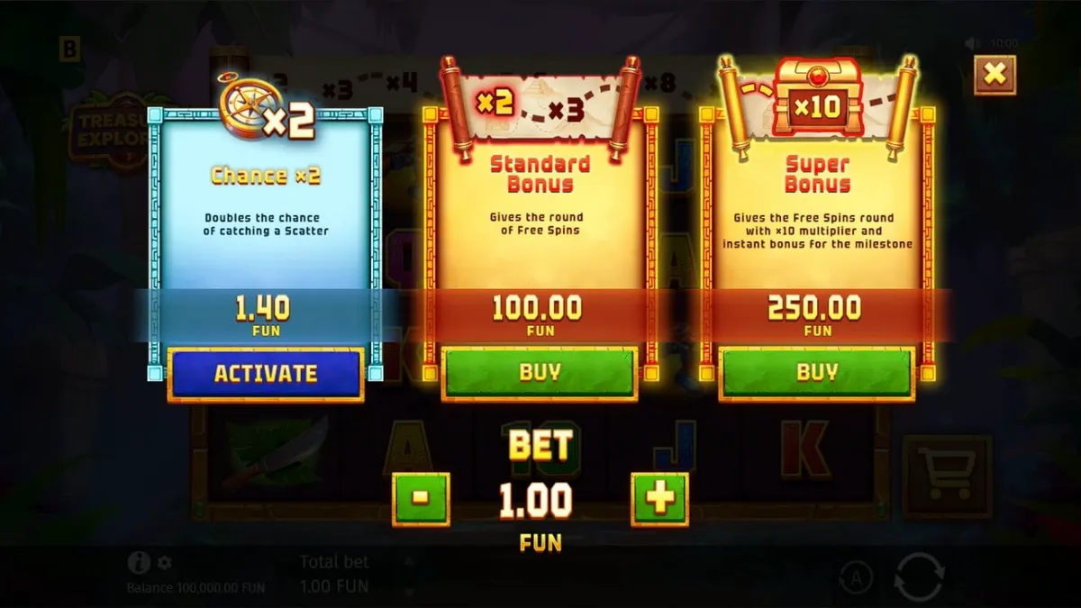 Laura Loot menjelajahi reruntuhan Aztec dalam slot Treasure Explorer